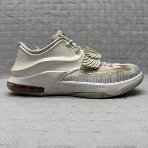 Nike KD 7 Aunt Pearl GS Kids Size‎ 7y White 745407-176 Basketball